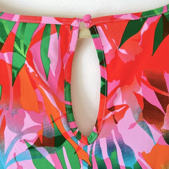 NEW Juicy Couture Tropical Palm Tiered Mini Dress , Size M - Picture 6 of 16